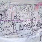 I SELLS CONK FOR A LIVIN, Harbor Island, the Bahamas by Lalita L. Cofer, sketch with color