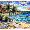BEQUIA ISLAND BLUES -Island of Bequi the Grenadines. original painting by Lalita L. Cofer