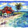 TROPICAL DREAM COTTAGE, SOLD, original by Lalita Lyon Cofer